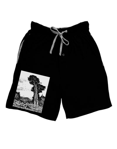 Colorado Landscape Watercolor BW Adult Lounge Shorts-Lounge Shorts-TooLoud-Black-Small-Davson Sales