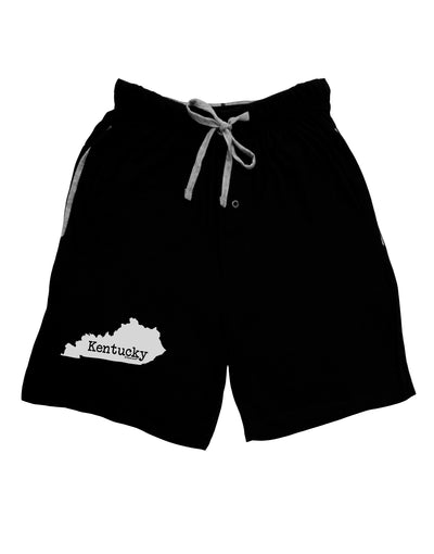 Kentucky - United States Shape Adult Lounge Shorts - Red or Black by TooLoud-Lounge Shorts-TooLoud-Black-Small-Davson Sales