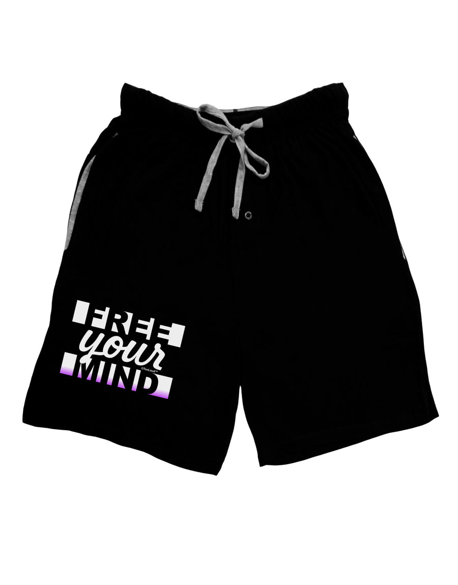 Free Your Mind Text Adult Lounge Shorts-Lounge Shorts-TooLoud-Red-Small-Davson Sales