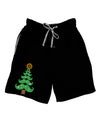 Mustache Christmas Tree Adult Lounge Shorts - Red or Black by TooLoud-TooLoud-Black-Small-Davson Sales