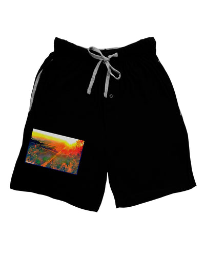 Colorado Sunset Watercolor Adult Lounge Shorts-Lounge Shorts-TooLoud-Black-Small-Davson Sales