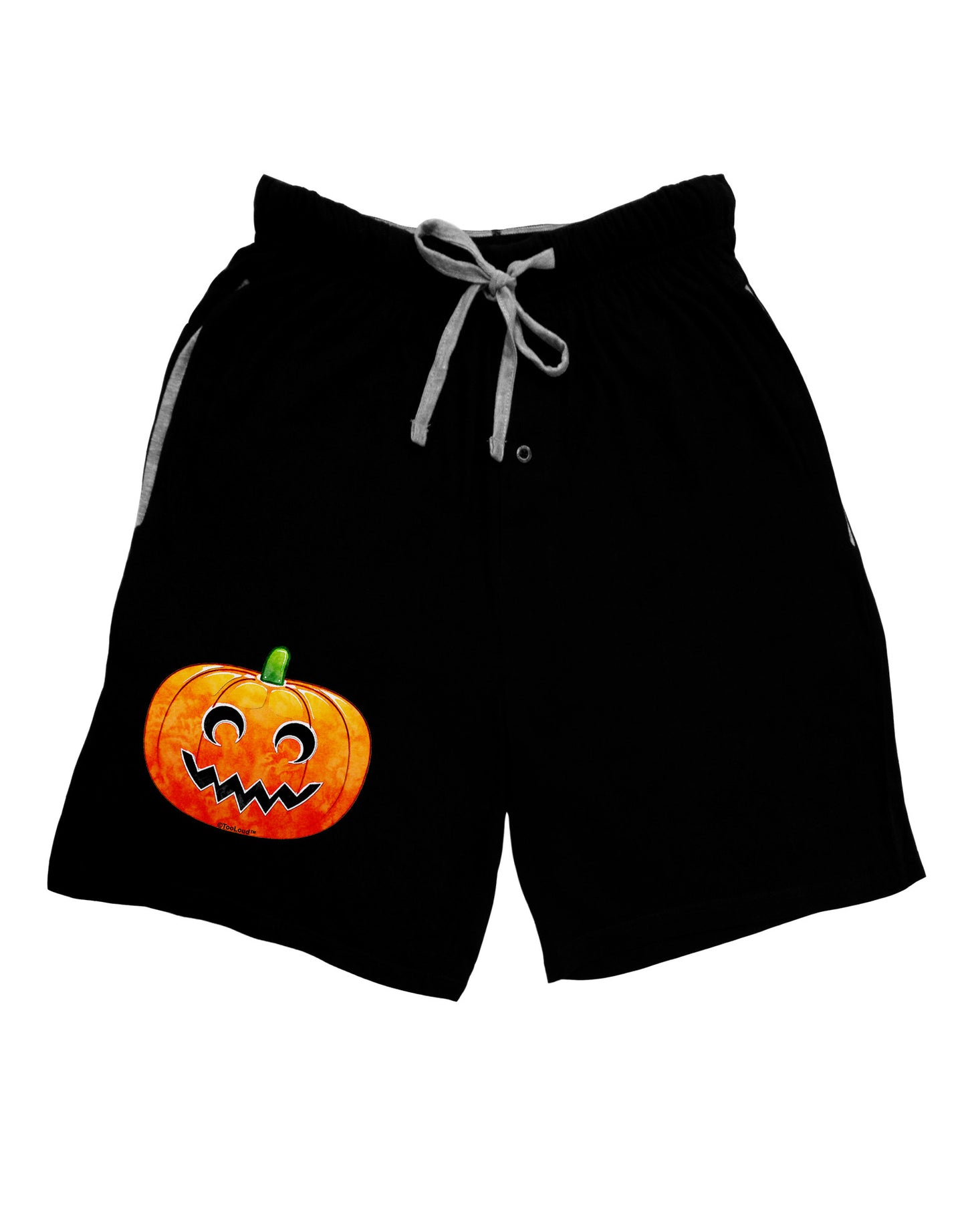 Jack-O-Lantern Watercolor Adult Lounge Shorts-Lounge Shorts-TooLoud-Black-Small-Davson Sales