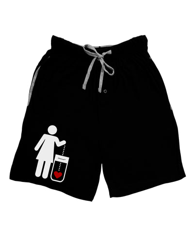 Single and Happy - Single Woman Adult Lounge Shorts - Red or Black by TooLoud-Lounge Shorts-TooLoud-Black-Small-Davson Sales