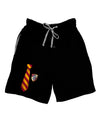 Wizard Tie Red and Yellow Adult Lounge Shorts-Lounge Shorts-TooLoud-Black-Small-Davson Sales