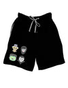 Four Lil Monsters - Halloween Design Adult Lounge Shorts-Lounge Shorts-TooLoud-Black-Small-Davson Sales