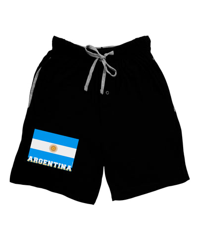 Argentina Flag Adult Lounge Shorts-Lounge Shorts-TooLoud-Black-Small-Davson Sales