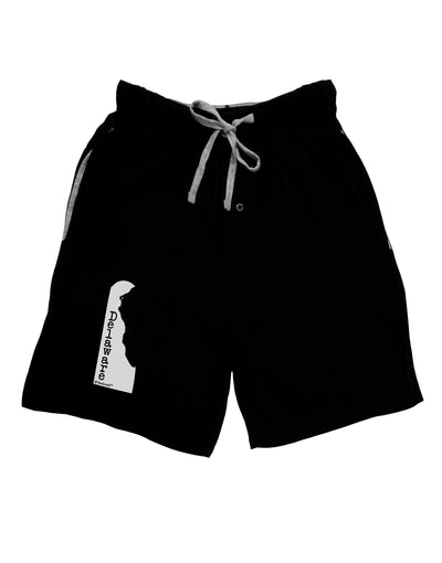 Delaware - United States Shape Adult Lounge Shorts - Red or Black by TooLoud-Lounge Shorts-TooLoud-Black-Small-Davson Sales