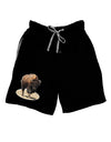 Strong Bison Cutout Adult Lounge Shorts-Lounge Shorts-TooLoud-Black-Small-Davson Sales