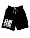 Same Same But Different Adult Lounge Shorts - Red or Black-Lounge Shorts-TooLoud-Black-Small-Davson Sales