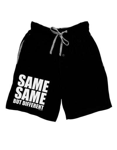 Same Same But Different Adult Lounge Shorts - Red or Black-Lounge Shorts-TooLoud-Black-Small-Davson Sales