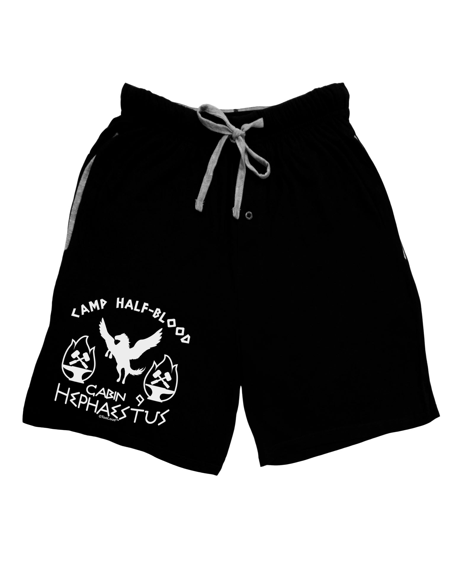 Cabin 9 Hephaestus Half Blood Adult Lounge Shorts-Lounge Shorts-TooLoud-Black-Small-Davson Sales