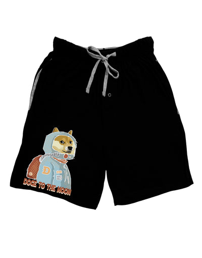 Doge to the Moon Dark Adult Lounge Shorts-Lounge Shorts-TooLoud-Black-Small-Davson Sales