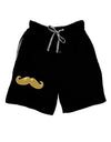 Big Gold Blonde Mustache Adult Lounge Shorts - Red or Black-Lounge Shorts-TooLoud-Black-Small-Davson Sales