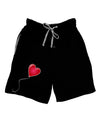 Cute Red Heart Balloon Adult Lounge Shorts - Red or Black-Lounge Shorts-TooLoud-Black-Small-Davson Sales