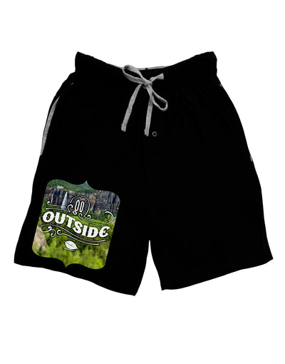 Go Outside - Beautiful Cliffs Adult Lounge Shorts by-Lounge Shorts-TooLoud-Black-Small-Davson Sales