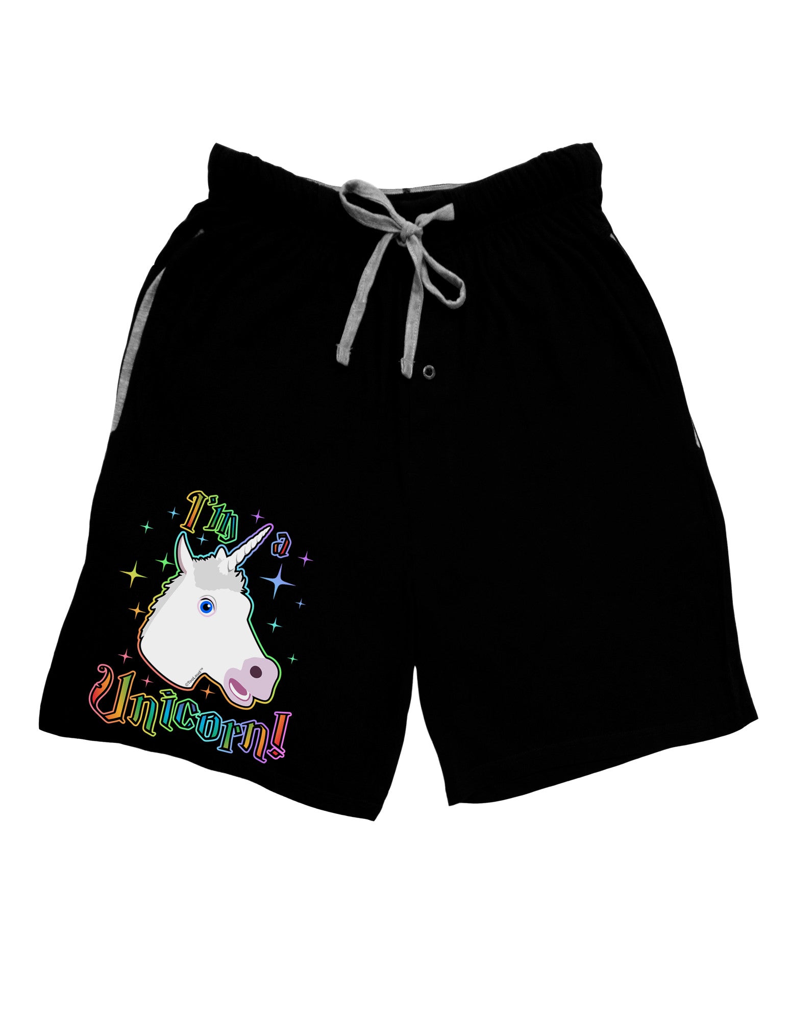 I'm a Unicorn Adult Lounge Shorts-Lounge Shorts-TooLoud-Black-Small-Davson Sales