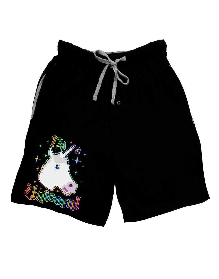 I'm a Unicorn Adult Lounge Shorts-Lounge Shorts-TooLoud-Red-Small-Davson Sales