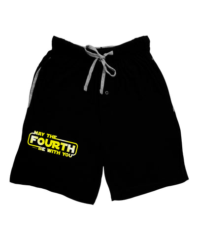 May The Fourth Be With You Adult Lounge Shorts-Lounge Shorts-TooLoud-Black-Small-Davson Sales