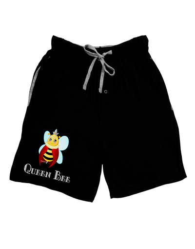 Queen Bee Text Adult Lounge Shorts by TooLoud-Lounge Shorts-TooLoud-Black-Small-Davson Sales