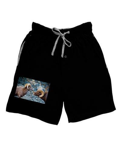 Two Bighorn Rams Adult Lounge Shorts-Lounge Shorts-TooLoud-Black-Small-Davson Sales