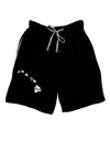 Hawaii - United States Shape Adult Lounge Shorts - Red or Black by TooLoud-Lounge Shorts-TooLoud-Black-Small-Davson Sales