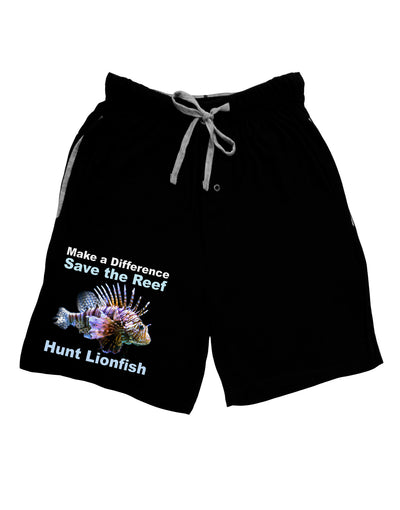 Save the Reef - Hunt Lionfish Adult Lounge Shorts-Lounge Shorts-TooLoud-Black-Small-Davson Sales