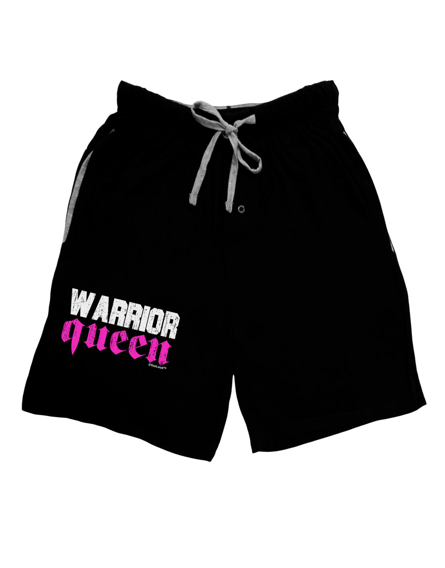 TooLoud Warrior Queen Pink Script Adult Lounge Shorts-Lounge Shorts-TooLoud-Black-Small-Davson Sales