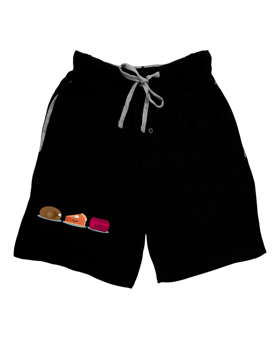 Cute Thanksgiving Food Adult Lounge Shorts-Lounge Shorts-TooLoud-Red-Small-Davson Sales