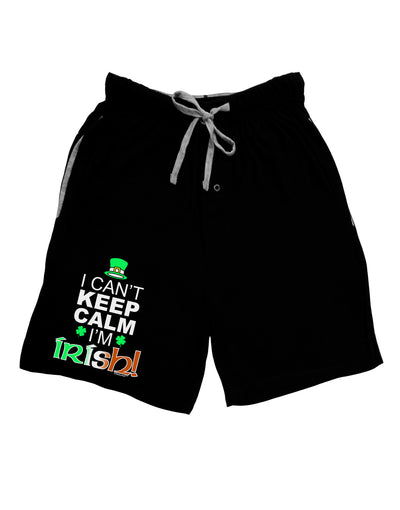 I Can't Keep Calm I'm Irish Adult Lounge Shorts-Lounge Shorts-TooLoud-Black-Small-Davson Sales