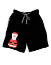 Cute Santa Matryoshka Nesting Doll - Christmas Adult Lounge Shorts - Red or Black-Lounge Shorts-TooLoud-Black-Small-Davson Sales