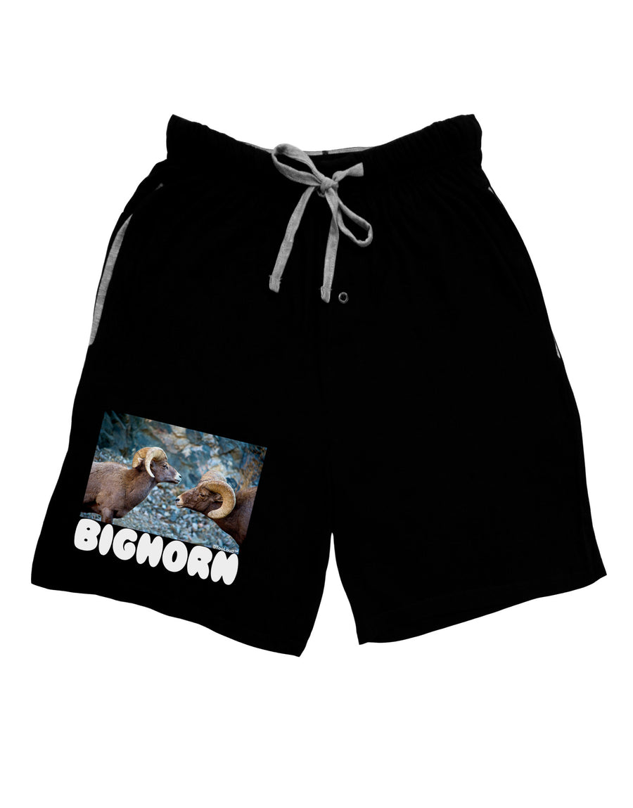 Two Bighorn Rams Text Adult Lounge Shorts-Lounge Shorts-TooLoud-Red-Small-Davson Sales