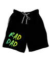 Rad Dad Design - 80s Neon Adult Lounge Shorts-Lounge Shorts-TooLoud-Black-Small-Davson Sales