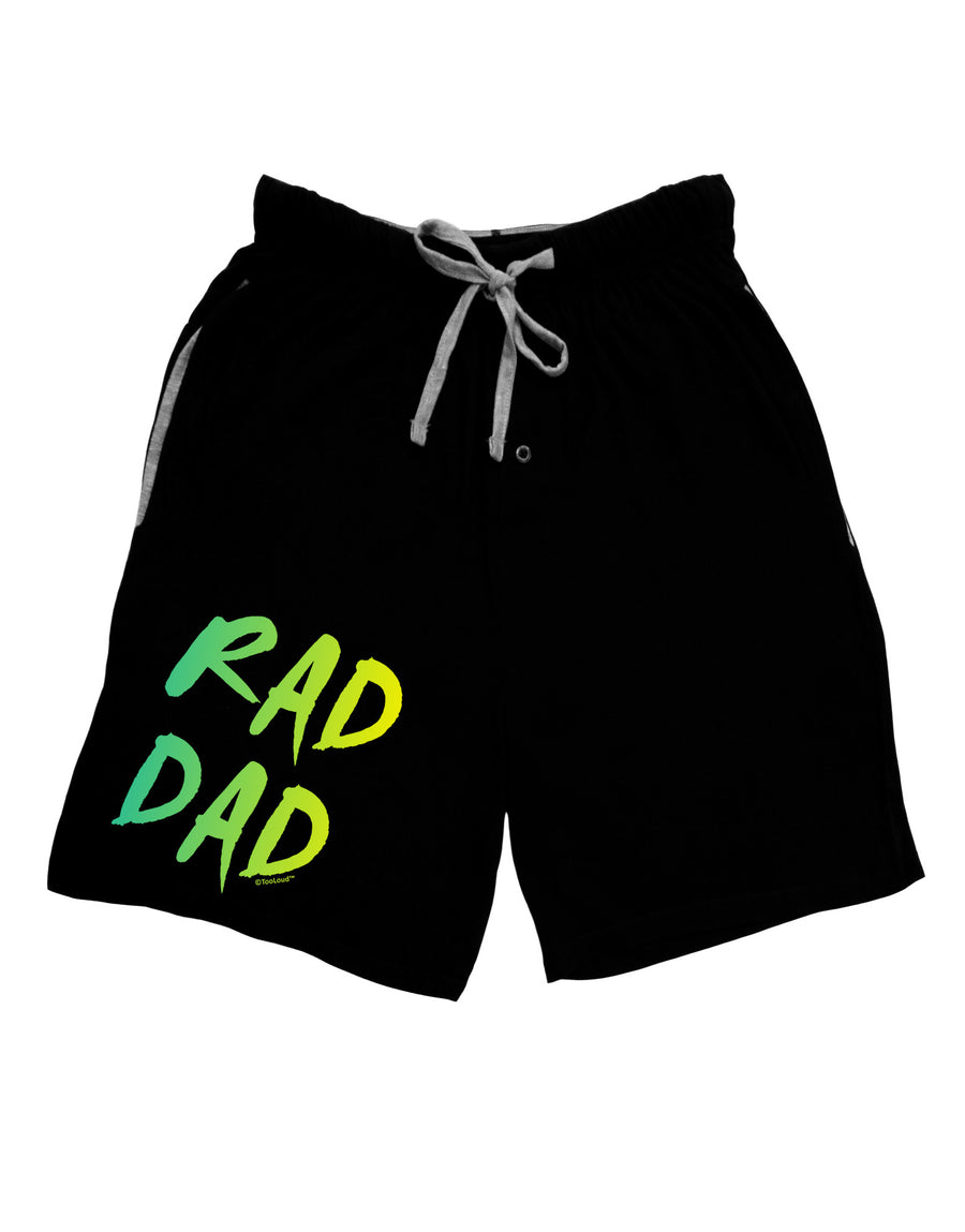 Rad Dad Design - 80s Neon Adult Lounge Shorts-Lounge Shorts-TooLoud-Red-Small-Davson Sales