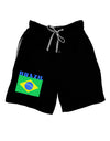 Brazil Flag Adult Lounge Shorts-Lounge Shorts-TooLoud-Black-Small-Davson Sales