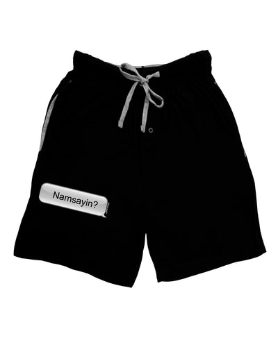 Namsayin Text Bubble Adult Lounge Shorts-Lounge Shorts-TooLoud-Black-Small-Davson Sales