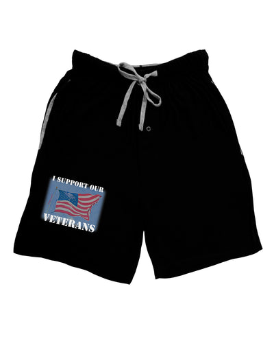 Support Our Veterans Relaxed Adult Lounge Shorts-Lounge Shorts-TooLoud-Black-Small-Davson Sales