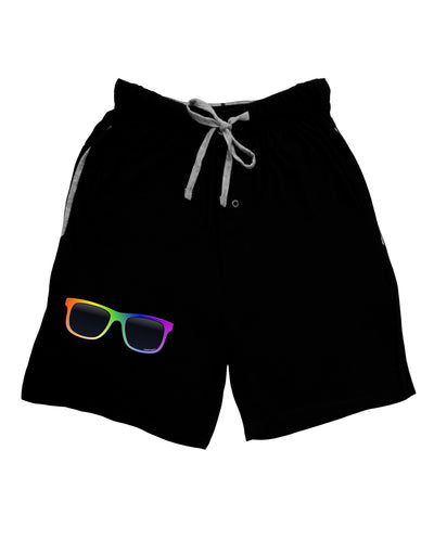 Pride Rainbow Glasses Adult Lounge Shorts by TooLoud-Lounge Shorts-TooLoud-Black-Small-Davson Sales