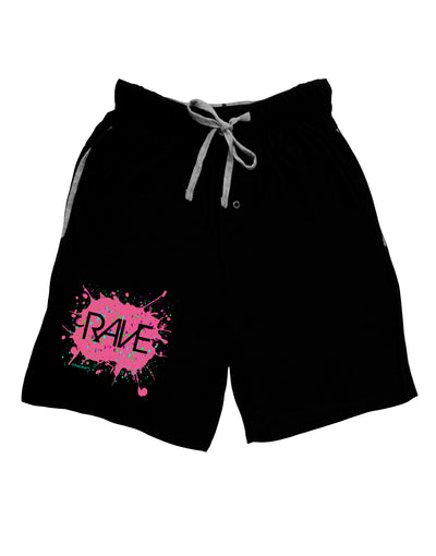 Rave Splatter Pink Relaxed Adult Lounge Shorts-Lounge Shorts-TooLoud-Black-Small-Davson Sales