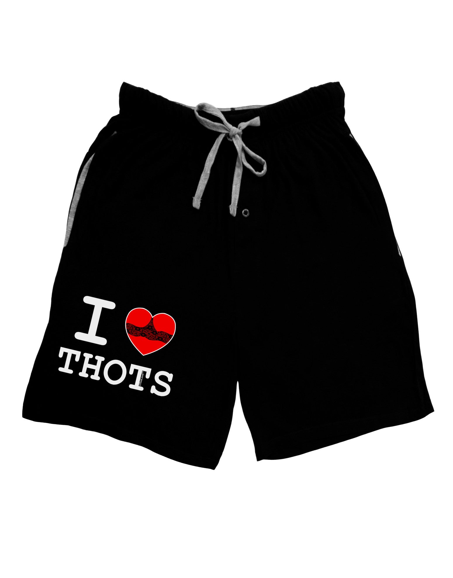 I Love Heart THOTS Adult Lounge Shorts-Lounge Shorts-TooLoud-Black-Small-Davson Sales