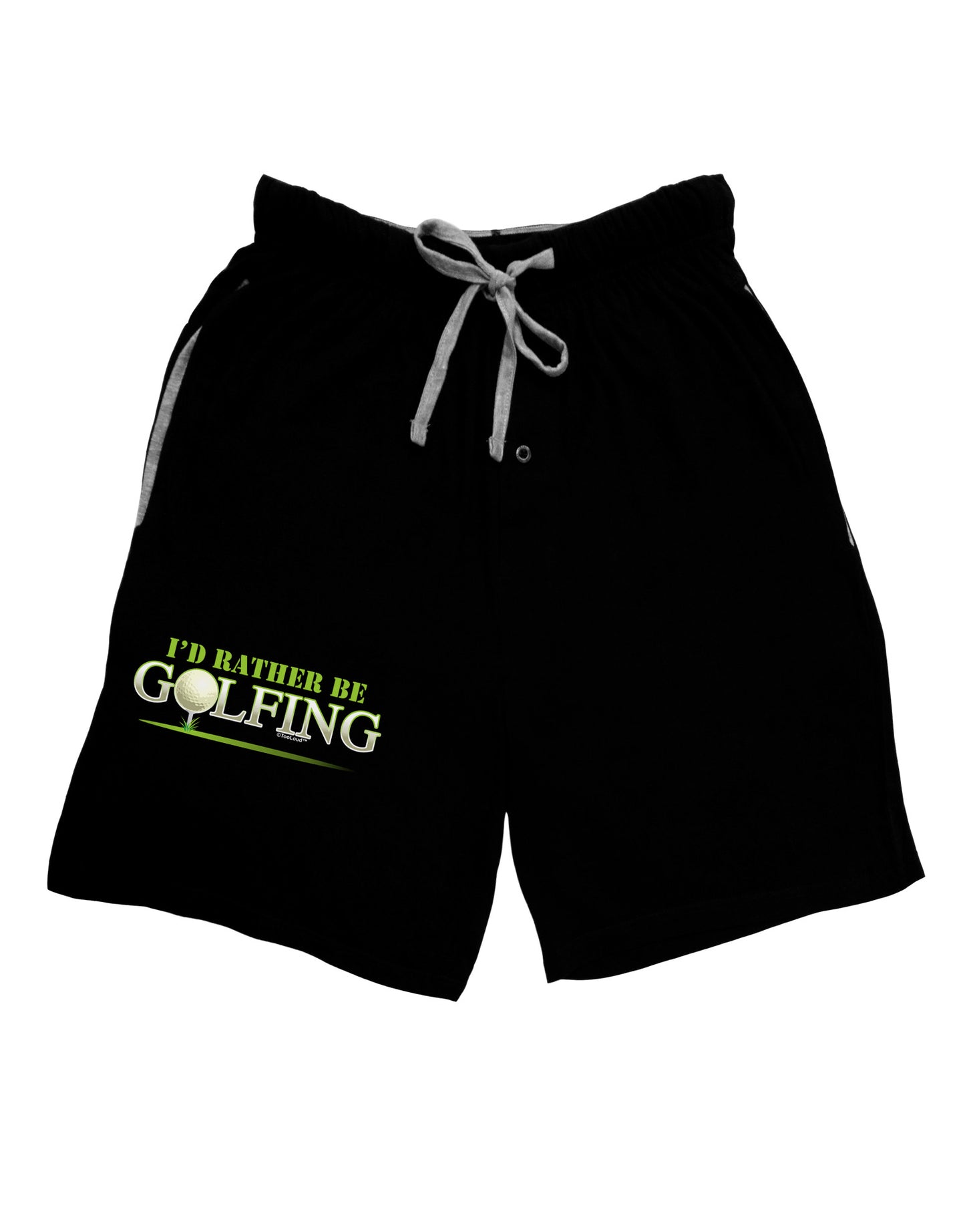 I'd Rather Be Golfing Adult Lounge Shorts-Lounge Shorts-TooLoud-Black-Small-Davson Sales