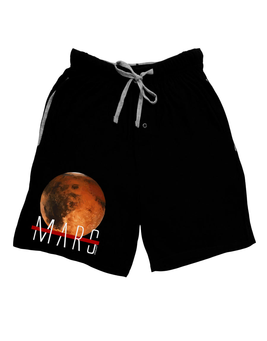 Planet Mars Text Adult Lounge Shorts-Lounge Shorts-TooLoud-Red-Small-Davson Sales