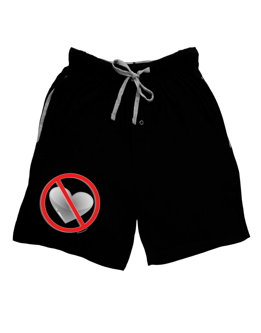 No Love Symbol Adult Lounge Shorts-Lounge Shorts-TooLoud-Black-Small-Davson Sales