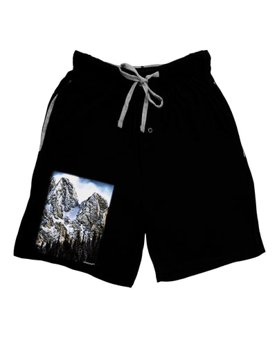 Mountain Landscape 2 Adult Lounge Shorts-Lounge Shorts-TooLoud-Black-Small-Davson Sales