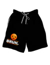 Bruh Emoji Adult Lounge Shorts-Lounge Shorts-TooLoud-Black-Small-Davson Sales