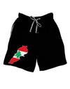 Lebanon Flag Silhouette Adult Lounge Shorts-Lounge Shorts-TooLoud-Black-Small-Davson Sales