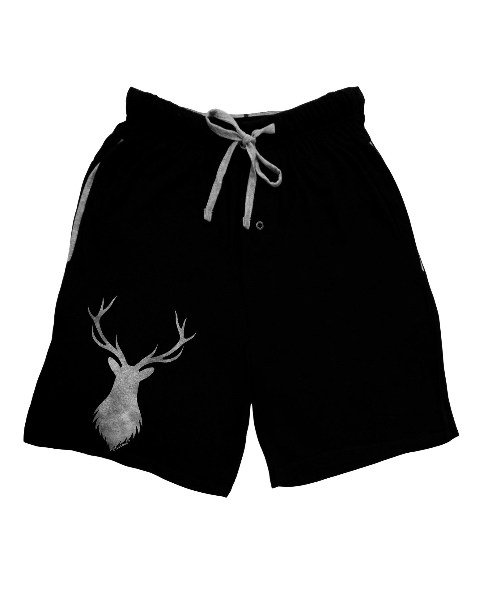 Majestic Stag Distressed Adult Lounge Shorts-Lounge Shorts-TooLoud-Black-Small-Davson Sales