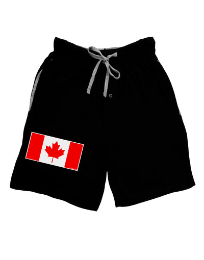 Canadian Flag Maple Leaf Colors Adult Lounge Shorts - Red or Black by TooLoud-TooLoud-Black-Small-Davson Sales