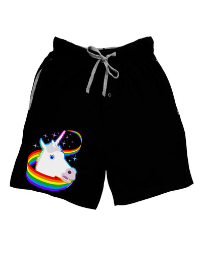 Magical Horn Rainbow Unicorn Adult Lounge Shorts-Lounge Shorts-TooLoud-Black-Small-Davson Sales