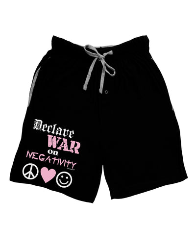 Declare War on Negativity Adult Lounge Shorts by-Lounge Shorts-TooLoud-Black-Small-Davson Sales