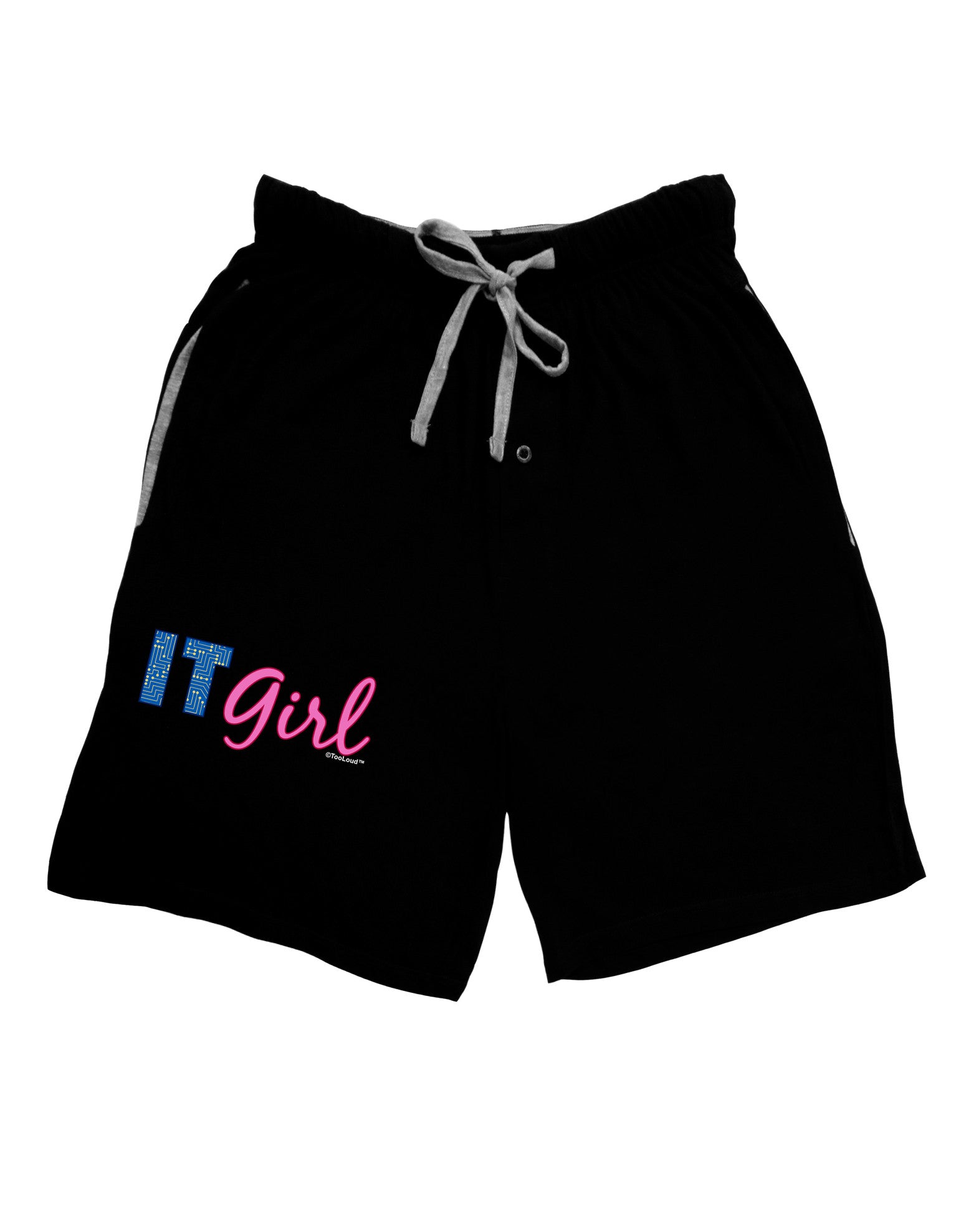 IT Girl Adult Lounge Shorts-Lounge Shorts-TooLoud-Black-Small-Davson Sales